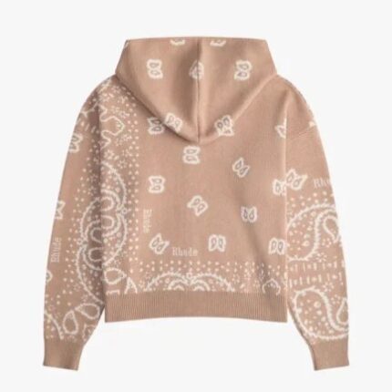 RHUDE BANDANA KNIT ZIP-UP